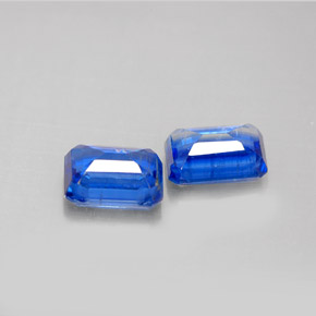 캐럿 천연 블루 카이아나이트 보석, 에메랄드 컷, 7×5 mm, VS-SI