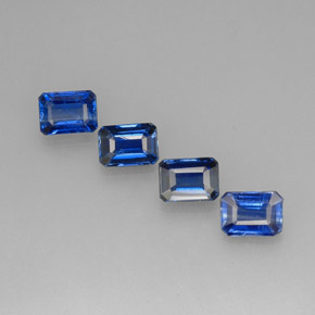 캐럿 천연 블루 카이아나이트 보석, 에메랄드 컷, 7.2×5 mm, VS-SI