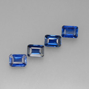 캐럿 천연 블루 카이아나이트 보석, 에메랄드 컷, 7.2×5 mm, VS-SI