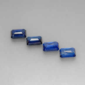 캐럿 천연 블루 카이아나이트 보석, 에메랄드 컷, 7.2×5 mm, VS-SI