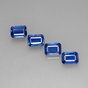 캐럿 천연 블루 카이아나이트 보석, 에메랄드 컷, 7.2×5.2 mm, VS-SI