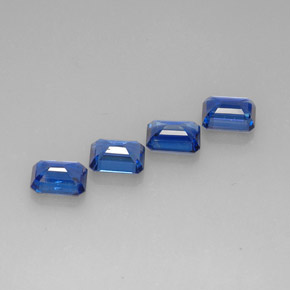 캐럿 천연 블루 카이아나이트 보석, 에메랄드 컷, 7.2×5.2 mm, VS-SI