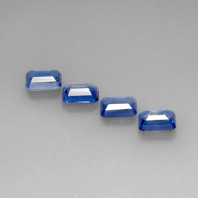 캐럿 천연 블루 카이아나이트 보석, 에메랄드 컷, 7.1×5.1 mm, VS-SI