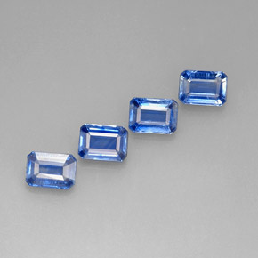 캐럿 천연 블루 카이아나이트 보석, 에메랄드 컷, 7.1×5 mm, VS-SI