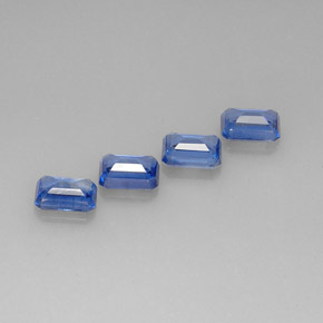 캐럿 천연 블루 카이아나이트 보석, 에메랄드 컷, 7.1×5 mm, VS-SI