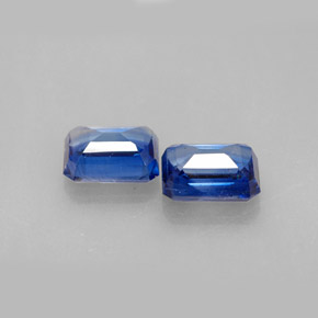 캐럿 천연 블루 카이아나이트 보석, 에메랄드 컷, 7.6×5 mm, VS-SI