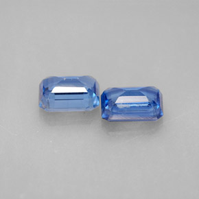 캐럿 천연 블루 카이아나이트 보석, 에메랄드 컷, 7.1×5.2 mm, VS-SI