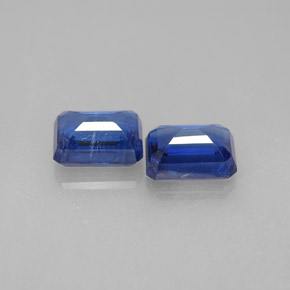 캐럿 천연 블루 카이아나이트 보석, 에메랄드 컷, 7.2×5.2 mm, VS-SI