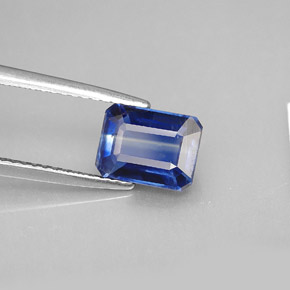 2.07캐럿 천연 블루 카이아나이트, 에메랄드 컷, 8.1×6.2 mm, VS-SI