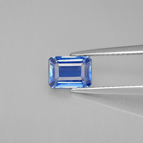 1.47캐럿 천연 블루 카이아나이트, 에메랄드 컷, 7.2×5.2 mm, VS-SI