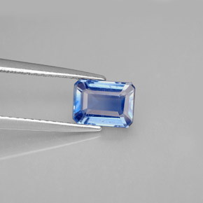 1.47캐럿 천연 블루 카이아나이트, 에메랄드 컷, 7.2×5.2 mm, VS-SI