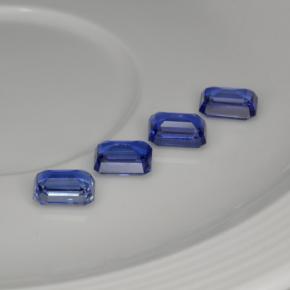 5.62캐럿 천연 블루 카이아나이트 보석, 에메랄드 컷, 7×5.2 mm, VS-SI
