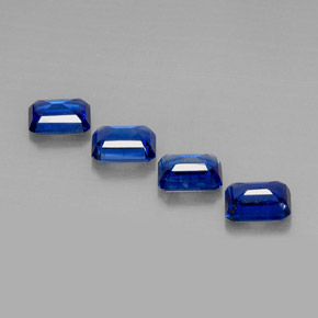 캐럿 천연 블루 카이아나이트 보석, 에메랄드 컷, 7.2×5.1 mm, VS-SI