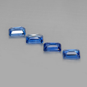 캐럿 천연 블루 카이아나이트 보석, 에메랄드 컷, 7.2×5.2 mm, VS-SI
