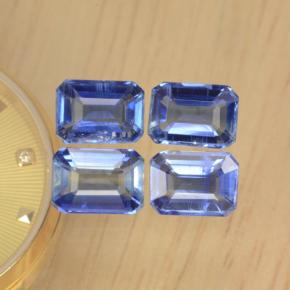 4.90캐럿 천연 블루 카이아나이트 보석, 에메랄드 컷, 7×5.1 mm, VS-SI