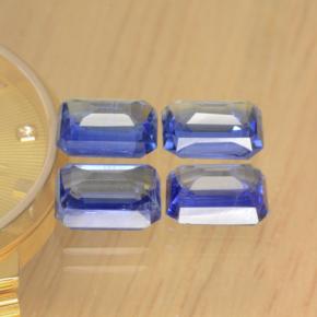 4.90캐럿 천연 블루 카이아나이트 보석, 에메랄드 컷, 7×5.1 mm, VS-SI