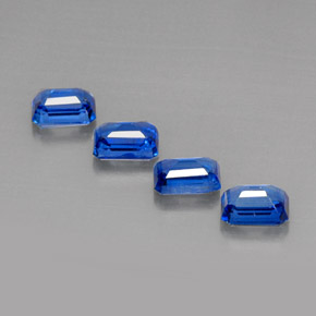 캐럿 천연 블루 카이아나이트 보석, 에메랄드 컷, 7.2×5.2 mm, VS-SI