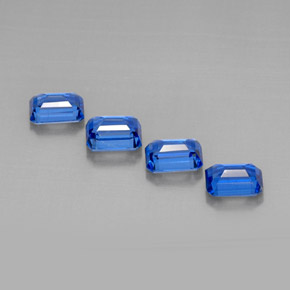 캐럿 천연 블루 카이아나이트 보석, 에메랄드 컷, 7.1×5.1 mm, VS-SI