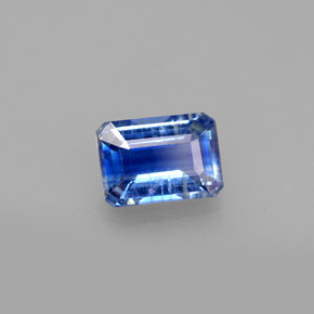 1.26캐럿 천연 블루 카이아나이트, 에메랄드 컷, 7.2×5.1 mm, VS-SI