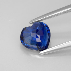 1.96캐럿 천연 블루 카이아나이트, 하트 모양, 8×7.9 mm, VS-SI
