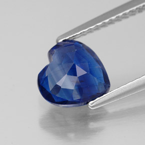 2.30캐럿 천연 블루 카이아나이트, 하트 모양, 8×7.9 mm, VS-SI