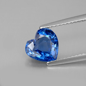 1.84캐럿 천연 블루 카이아나이트, 하트 모양, 7.9×7.6 mm, VS
