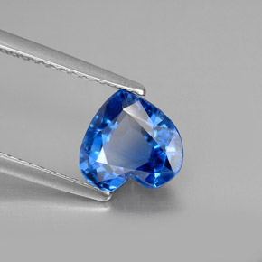 1.84캐럿 천연 블루 카이아나이트, 하트 모양, 7.9×7.6 mm, VS