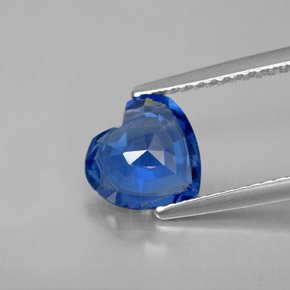 1.84캐럿 천연 블루 카이아나이트, 하트 모양, 7.9×7.6 mm, VS