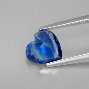 1.73캐럿 천연 블루 카이아나이트, 하트 모양, 8.1×8.1 mm, VS