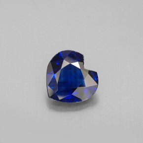 1.69캐럿 천연 블루 카이아나이트, 하트 모양, 7.9×7.9 mm, VS-SI
