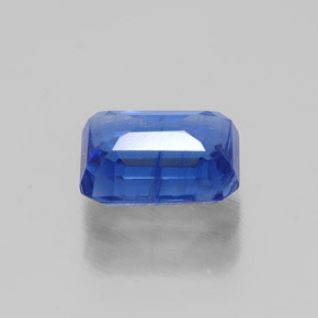 1.36캐럿 천연 블루 카이아나이트, 에메랄드 컷, 7.1×5 mm, SI