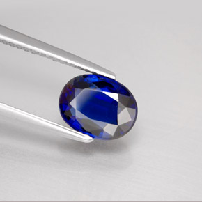 2.33캐럿 천연 블루 카이아나이트, 타원형 컷, 9×7 mm, VS