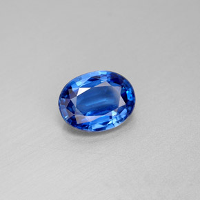 2.25캐럿 천연 블루 카이아나이트, 타원형 컷, 9.1×7.1 mm, VS