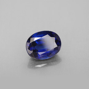 2.49캐럿 천연 블루 카이아나이트, 타원형 컷, 9×7 mm, VS-SI