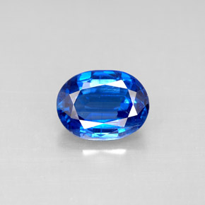 2.20캐럿 천연 블루 카이아나이트, 타원형 컷, 9×6.8 mm, VS-SI