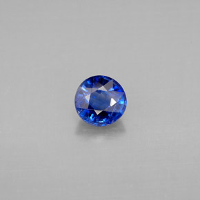 0.71캐럿 천연 블루 카이아나이트, 라운드 컷, 5.12 mm, SI