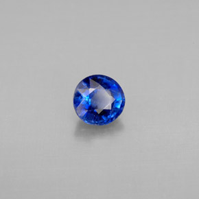 0.71캐럿 천연 블루 카이아나이트, 라운드 컷, 5.12 mm, SI
