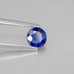 0.73캐럿 천연 블루 카이아나이트, 라운드 컷, 5.31 mm, SI
