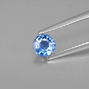 0.61캐럿 천연 블루 카이아나이트, 라운드 컷, 5.03 mm, SI