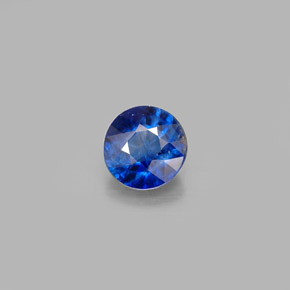 0.89캐럿 천연 블루 카이아나이트, 라운드 컷, 5.90 mm, VS-SI