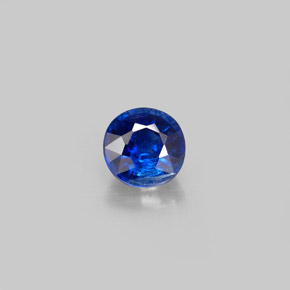0.93캐럿 천연 블루 카이아나이트, 라운드 컷, 5.63 mm, VS-SI