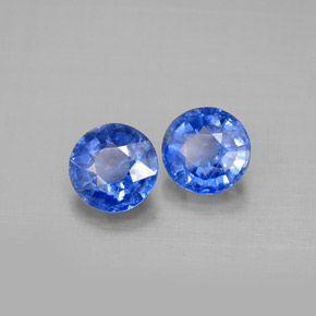 캐럿 천연 블루 카이아나이트 보석, 라운드 컷, 6.14 mm, VS-SI