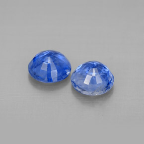 캐럿 천연 블루 카이아나이트 보석, 라운드 컷, 6.14 mm, VS-SI