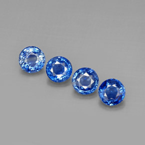 캐럿 천연 블루 카이아나이트 보석, 라운드 컷, 5.97 mm, VS-SI