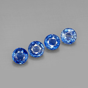 캐럿 천연 블루 카이아나이트 보석, 라운드 컷, 5.97 mm, VS-SI