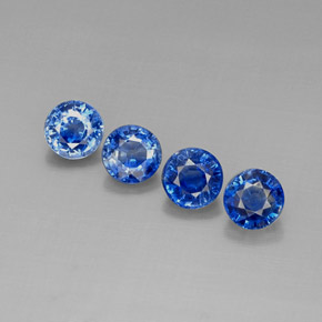 캐럿 천연 블루 카이아나이트 보석, 라운드 컷, 6.11 mm, VS-SI