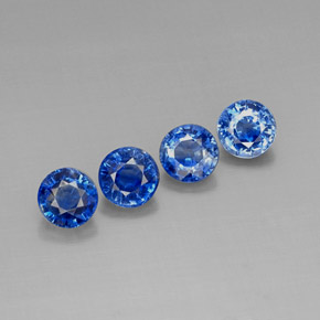캐럿 천연 블루 카이아나이트 보석, 라운드 컷, 6.11 mm, VS-SI