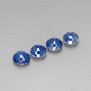 캐럿 천연 블루 카이아나이트 보석, 라운드 컷, 6.24 mm, VS-SI