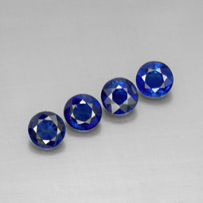캐럿 천연 블루 카이아나이트 보석, 라운드 컷, 6.07 mm, VS-SI