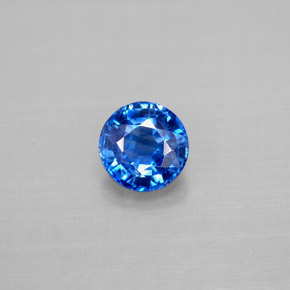 1.10캐럿 천연 블루 카이아나이트, 라운드 컷, 6.08 mm, VS-SI